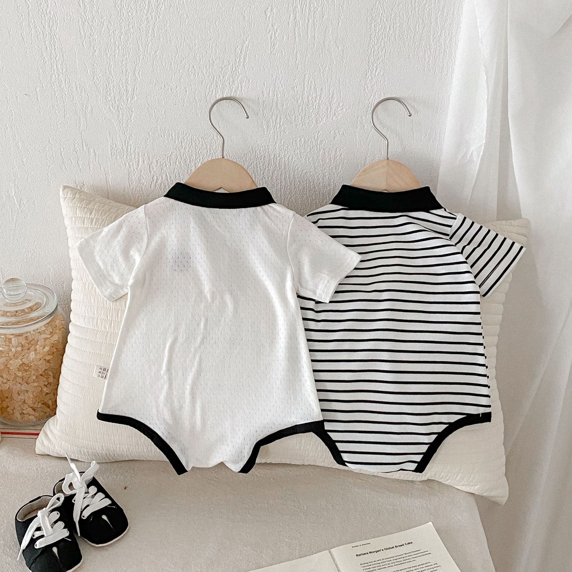 Summer Arrival Baby Unisex Casual Striped/Color Patchwork Short Sleeves Onesies, MyKids-USA®, Baby One-Pieces, MyKids-USA -  -  -  -  -  -  - 