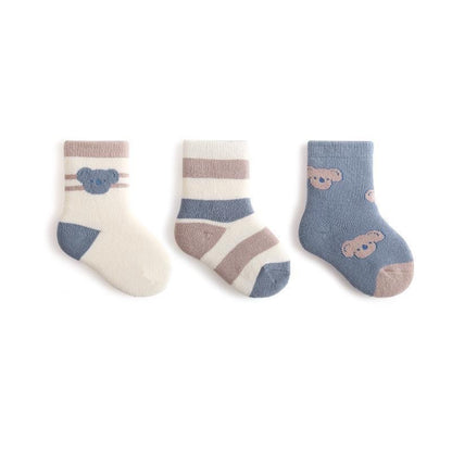 Autumn and Winter Arrival Baby Unisex Breathable Animals Pattern Cute Socks 1 Lot=3-Pair Set, MyKids-USA®, Baby & Toddler Socks & Tights, MyKids-USA - Size/Age - XS (0-6M) - Color - Blue -  -  - TR2601021025-C.