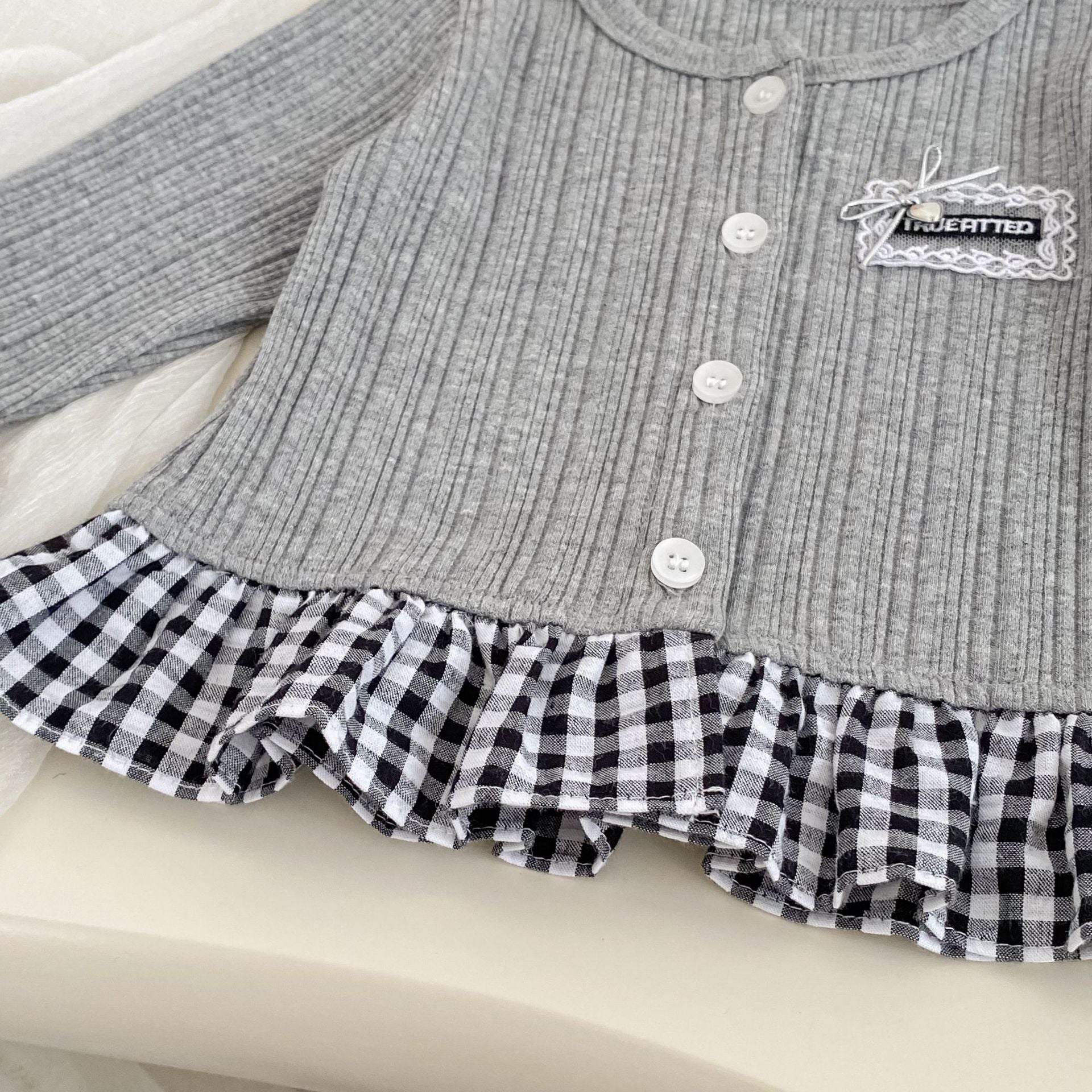 Spring Arrival Baby Girls Color Patchwork Long Sleeves Single Breasted Top, MyKids-USA®, Baby & Toddler Tops, MyKids-USA -  -  -  -  -  -  - .