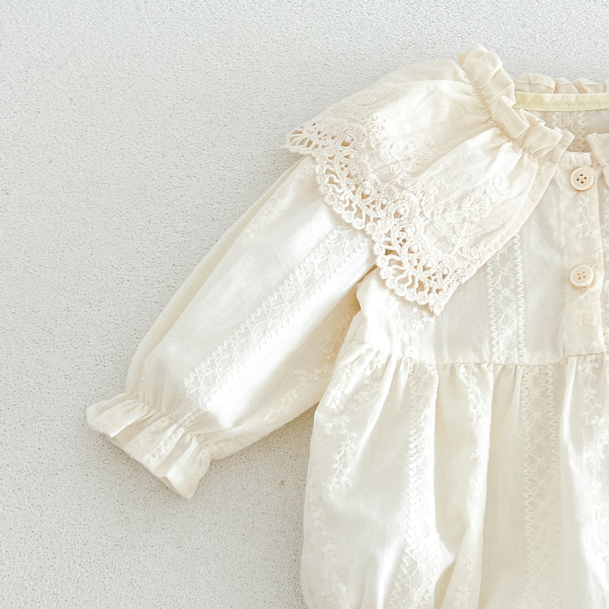 MyKids-USA® Autumn Arrival Baby Girls Long Sleeves Flowers Embroidery Pattern Bodysuit