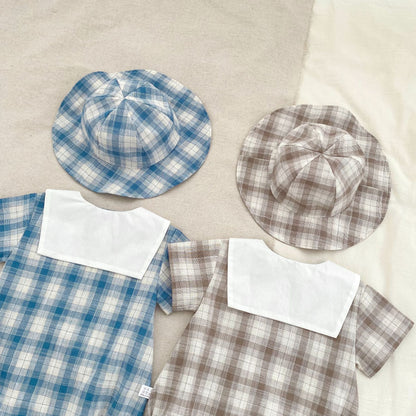 Summer Arrival Baby Boys Short Sleeves Thin Plaid Pattern Onesies, MyKids-USA®, Baby One-Pieces, MyKids-USA -  -  -  -  -  -  - 