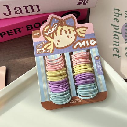 Basic Candy Color Elastic Hair Tie Wholesale, MyKids-USA®, Ponytail Holders, MyKids-USA - Size/Age - Average Size (0-12Y） - Color - Blue -  -  - TR2604202206-B.