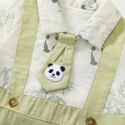 Summer Arrival Baby Boys Short Sleeves Cute Panda Pattern Onesies, MyKids-USA®, Baby One-Pieces, MyKids-USA -  -  -  -  -  -  - 