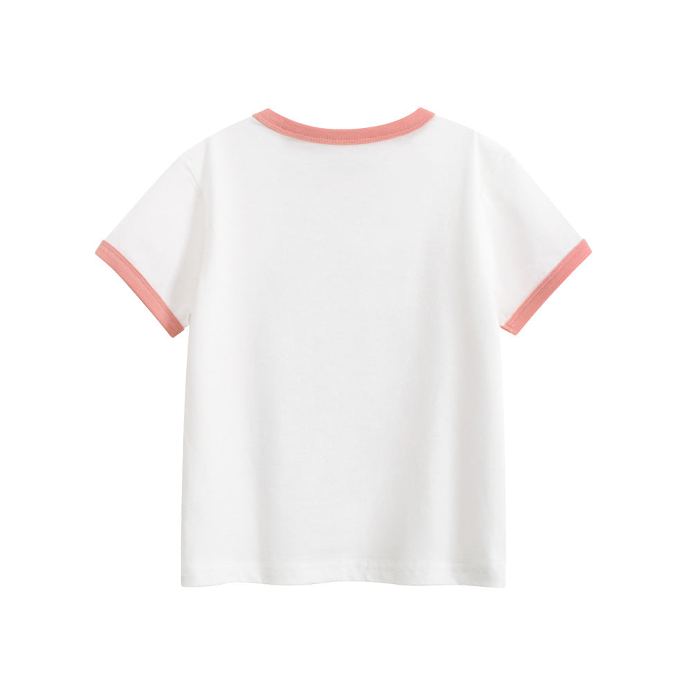 Summer Girls’ Cartoon Cats Pattern Printed T-shirt in European and American Style, MyKids-USA®, Baby & Toddler Tops, MyKids-USA -  -  -  -  -  -  - 