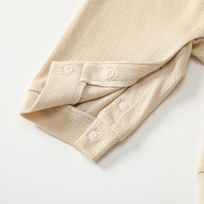 Autumn Hot Selling Baby Unisex Color Patchwork Single Breasted Rompers Bodysuits with Collar, MyKids-USA®, Baby One-Pieces, MyKids-USA -  -  -  -  -  -  - 