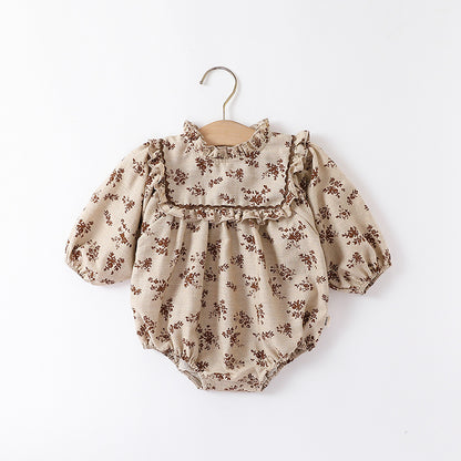 Floral Pattern Autumn Western Style Onesies