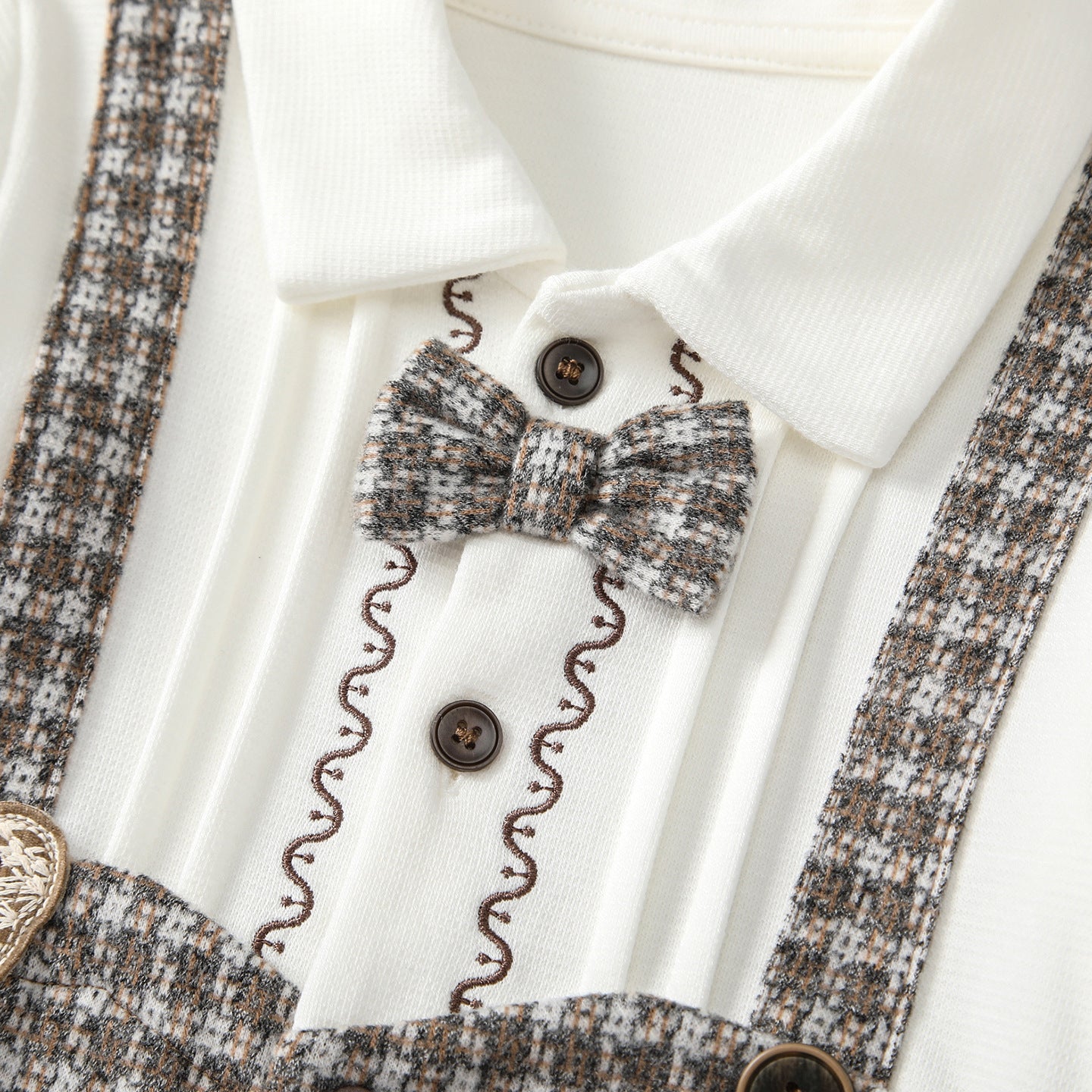 Autumn Hot Selling Baby Boys Color Patchwork Plaid Rompers Bodysuits with Collar, MyKids-USA®, Baby One-Pieces, MyKids-USA -  -  -  -  -  -  - 