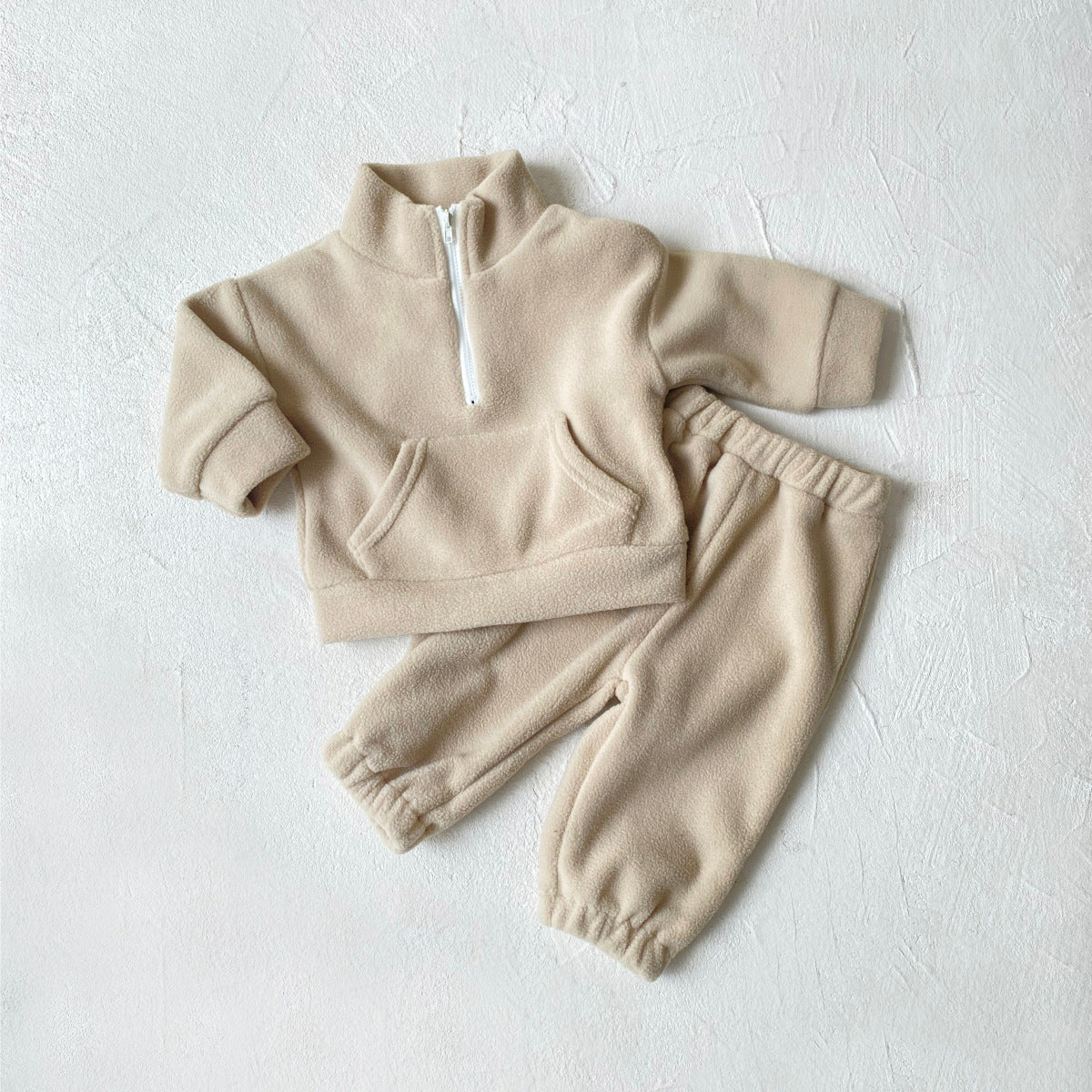 Winter and Spring Baby Kids Unisex Long Sleeves Casual Solid Color Pullover and Pants Clothing Set, MyKids-USA®, Baby & Toddler Outfits, MyKids-USA - Size/Age - 73 (6-9M) - Color - Apricot -  -  - TR2601222148-A.