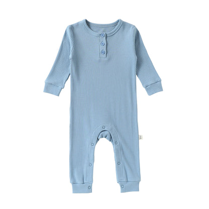 MyKids-USA® Autumn Arrival Baby Kids Simple Long Sleeves Solid Color Romper