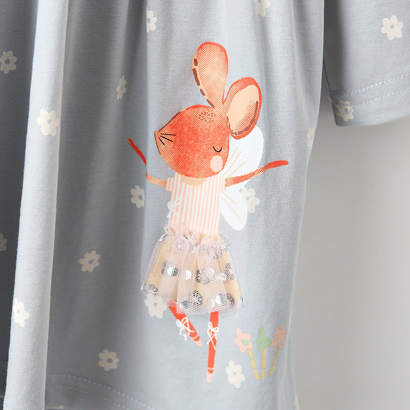 Autumn Arrival Baby Kids Girls Floral and Animals Pattern Long Sleeves Crew Neck Dress, MyKids-USA®, Baby & Toddler Dresses, MyKids-USA -  -  -  -  -  -  - 