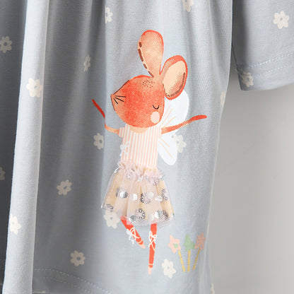 Autumn Arrival Baby Kids Girls Floral and Animals Pattern Long Sleeves Crew Neck Dress, MyKids-USA®, Baby & Toddler Dresses, MyKids-USA -  -  -  -  -  -  - 