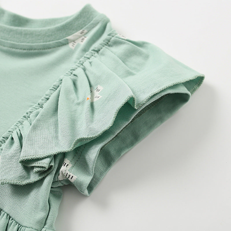 Summer Arrival Birds Pattern Short Sleeves Cute Dress for Stylish Girls, MyKids-USA®, Baby & Toddler Dresses, MyKids-USA -  -  -  -  -  -  - 