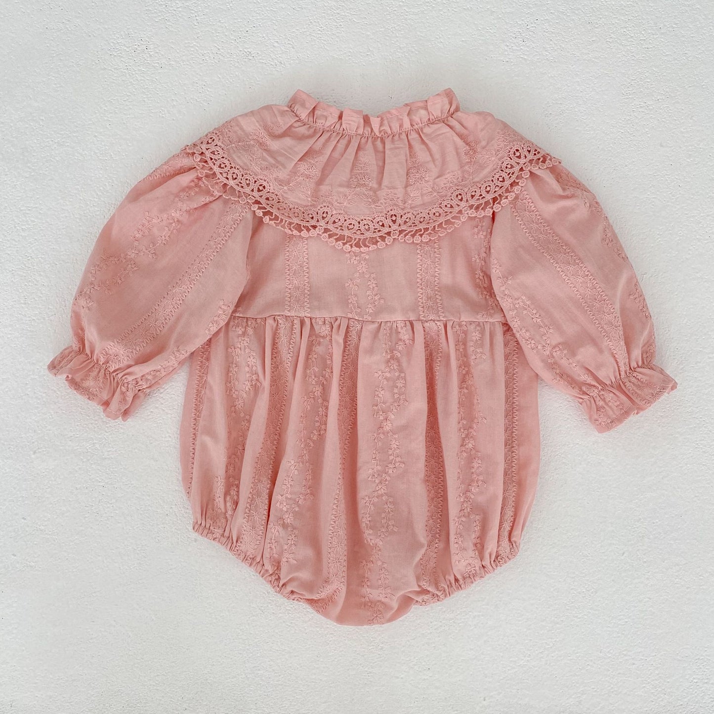 Design Autumn Floral Pattern Baby Kids Girls Bow-Tied Collar Onesies and Dress – Princess Sister Matching Set