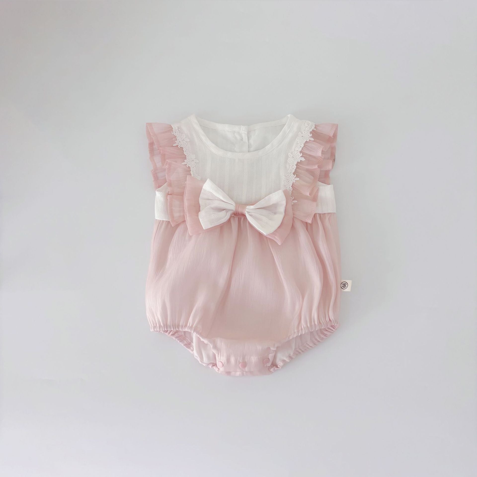 Summer  Arrival Fly Sleeves Flowers Pattern Butterfly-bow Decorated Onesies for Stylish Girls, MyKids-USA®, Baby One-Pieces, MyKids-USA -  -  -  -  -  -  - 