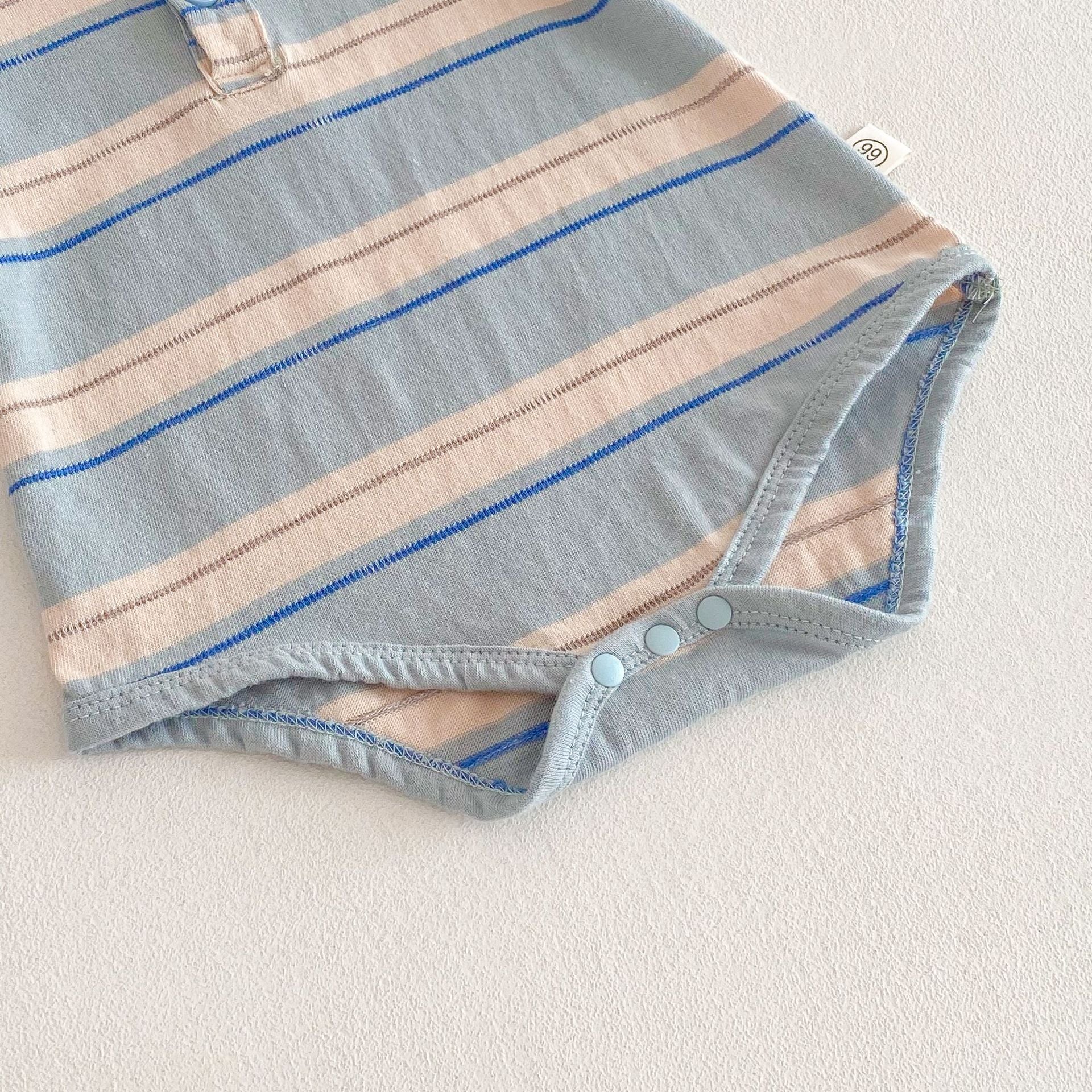 Summer Arrival Baby Boys Striped Short Sleeves Onesies, MyKids-USA®, Baby One-Pieces, MyKids-USA -  -  -  -  -  -  - 