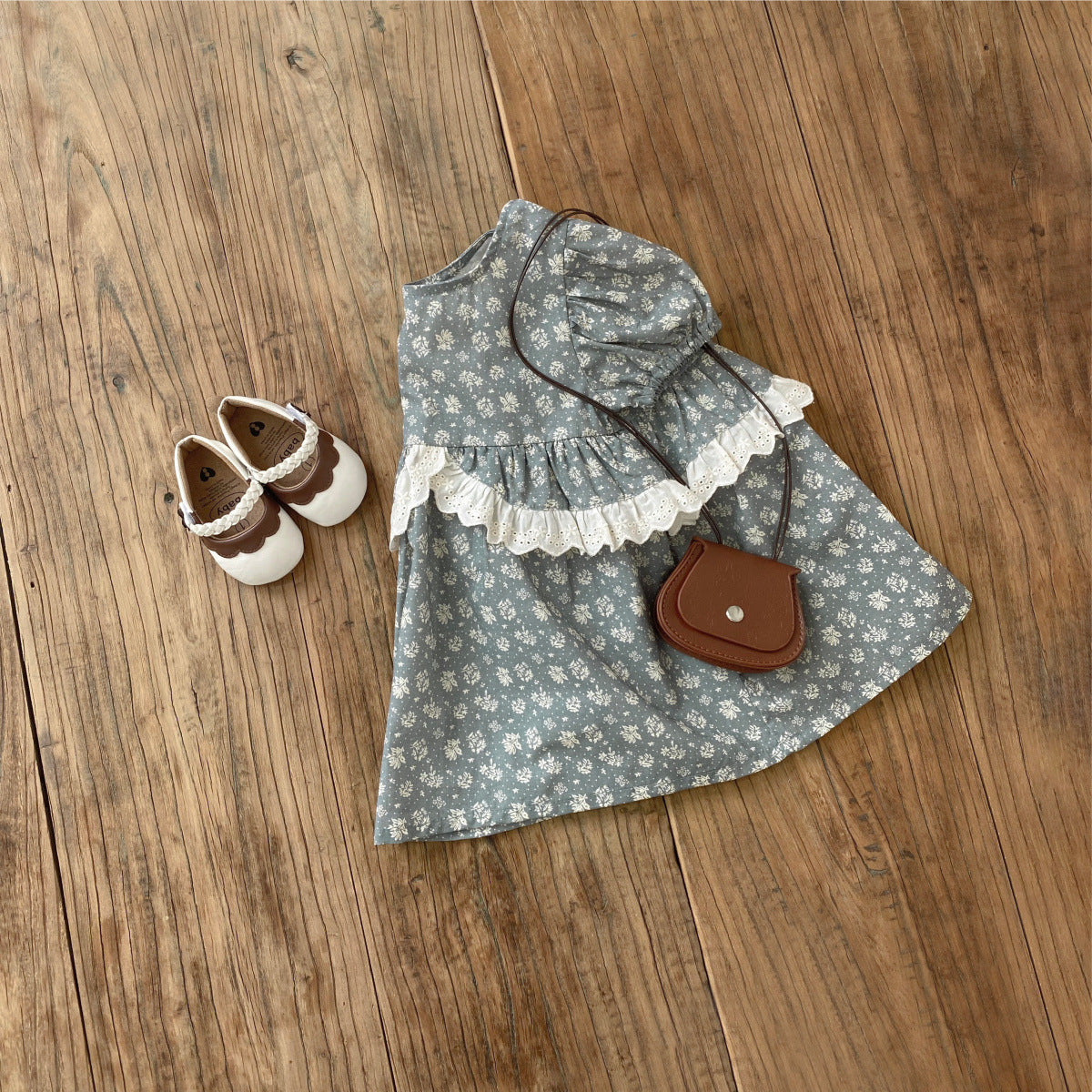 Summer Arrival Northern Europe Floral Pattern Short Sleeves Dress for Stylish Girls, MyKids-USA®, Baby & Toddler Dresses, MyKids-USA -  -  -  -  -  -  - 