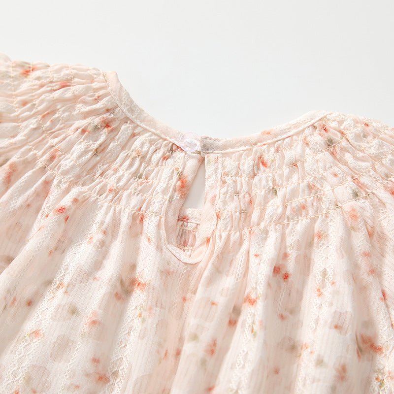 Summer Arrival Fly Sleeves Flowers Pattern Butterfly-bow Decorated Onesies for Stylish Girls, MyKids-USA®, Baby One-Pieces, MyKids-USA -  -  -  -  -  -  - 