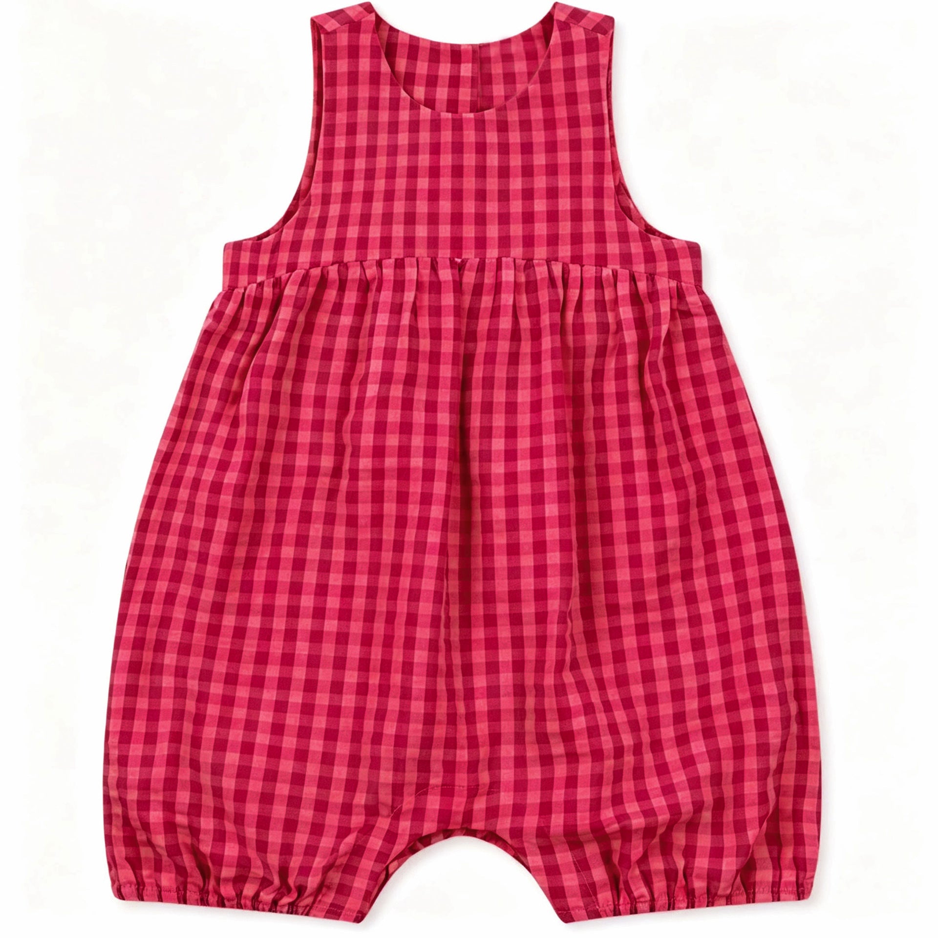 Summer Arrival Baby Girls Sleeveless Plaid Pattern Dress, MyKids-USA®, Baby & Children's Dresses, MyKids-USA - Size/Age - 66 (3-6M) - Color - Red -  -  - TR2605202220-A.