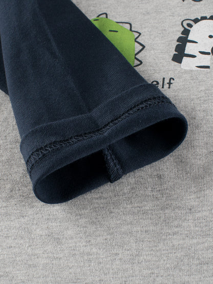 Autumn Baby Boys Letters and Animals Print Color Patchwork Long Sleeves Crew Neck Base Top Shirt, MyKids-USA®, Baby & Toddler Outerwear, MyKids-USA -  -  -  -  -  -  - 