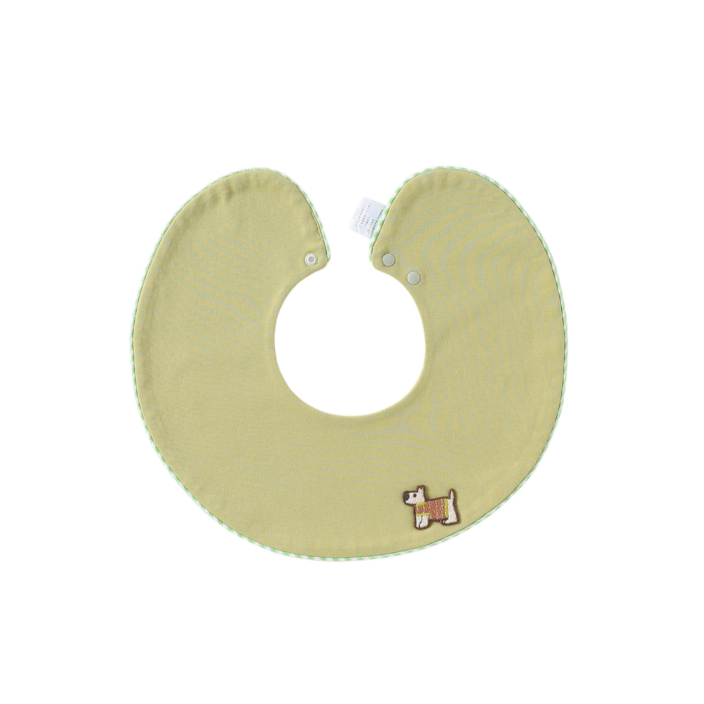 Adorable Animals Cartoon Pattern Cotton Snap-on Round Shaped Bib, MyKids-USA®, Bibs, MyKids-USA - Size/Age - S (0-3Y) - Color - Green -  -  - TR2604262354-B.
