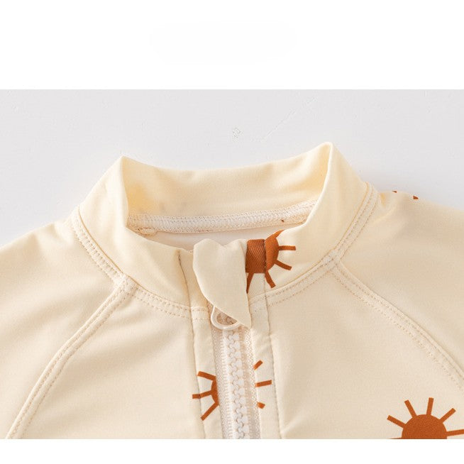 Summer Arrival Baby Girls Casual Cute Pattern Zip-up Swimwear