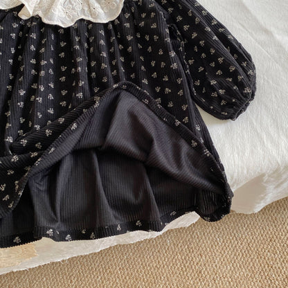 Autumn and Spring Arrival Baby Kids Girls Long Sleeves Flowers Pattern Vintage Dress, MyKids-USA®, Baby & Toddler Dresses, MyKids-USA -  -  -  -  -  -  - .