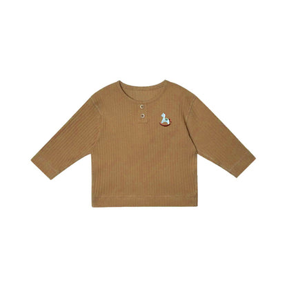 Arrival Kids Unisex Soft Comfortable Horse Embroidered Long Sleeves Thin Top, MyKids-USA®, Baby & Toddler Outerwear, MyKids-USA - Size/Age - 73 (6-9M) - Color - Yellow -  -  - TR2410151756-D