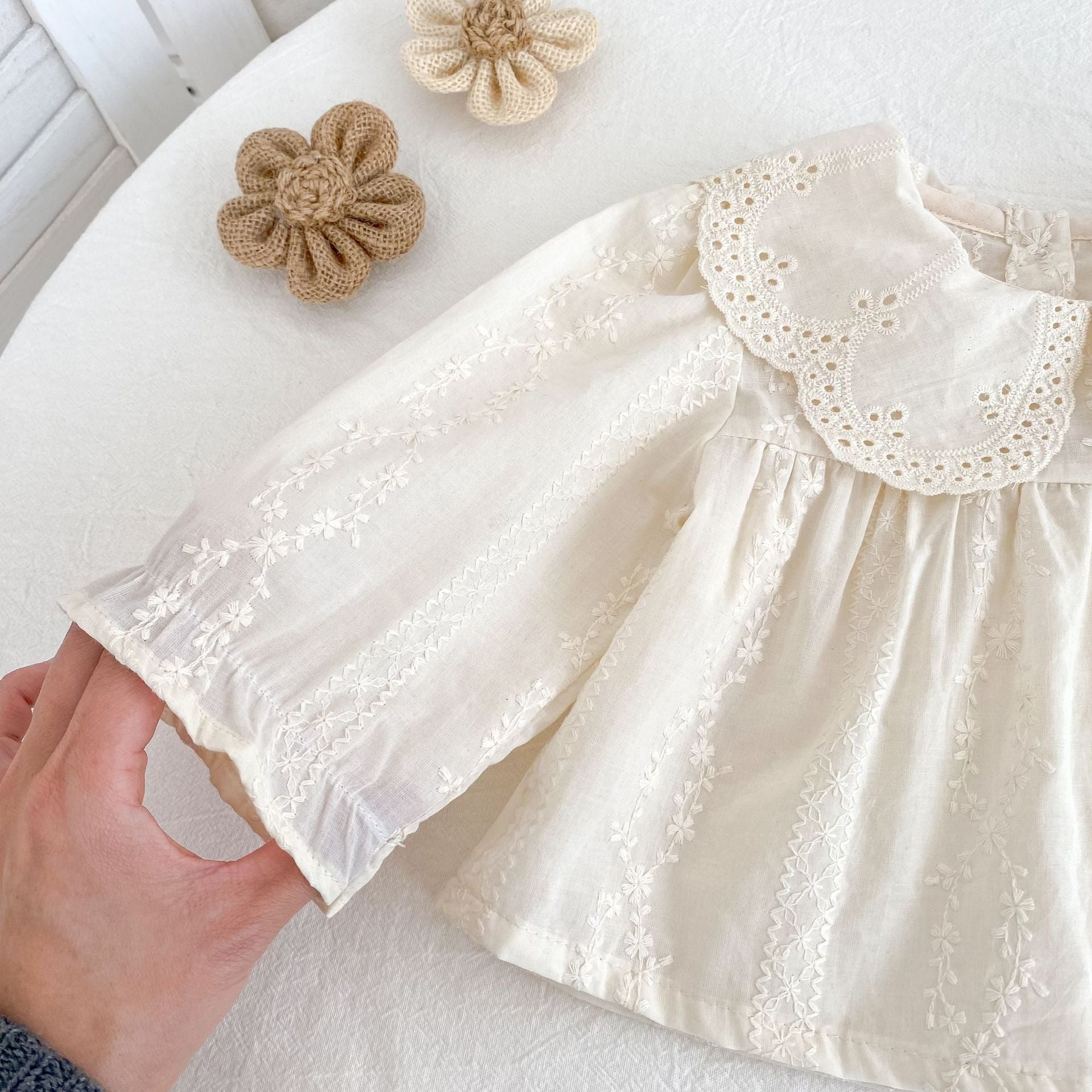 Spring Baby Kids Solid Color Floral Pattern Long Sleeves Top Dress and Bloomers Clothing Set for Girls, MyKids-USA®, Baby & Toddler Outfits, MyKids-USA -  -  -  -  -  -  - .