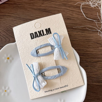 Collection of 2 Versatile Cute Butterfly-bow and Plaid Pattern Hair Clips, MyKids-USA®, Hair Pins, Claws & Clips, MyKids-USA - Size/Age - Average Size (0-12Y） - Color - Colorful -  -  - TR2601242042-D.