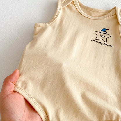 Summer Arrival Baby Unisex Casual Cartoon Star Pattern Sleeveless Onesies, MyKids-USA®, Baby One-Pieces, MyKids-USA -  -  -  -  -  -  - 