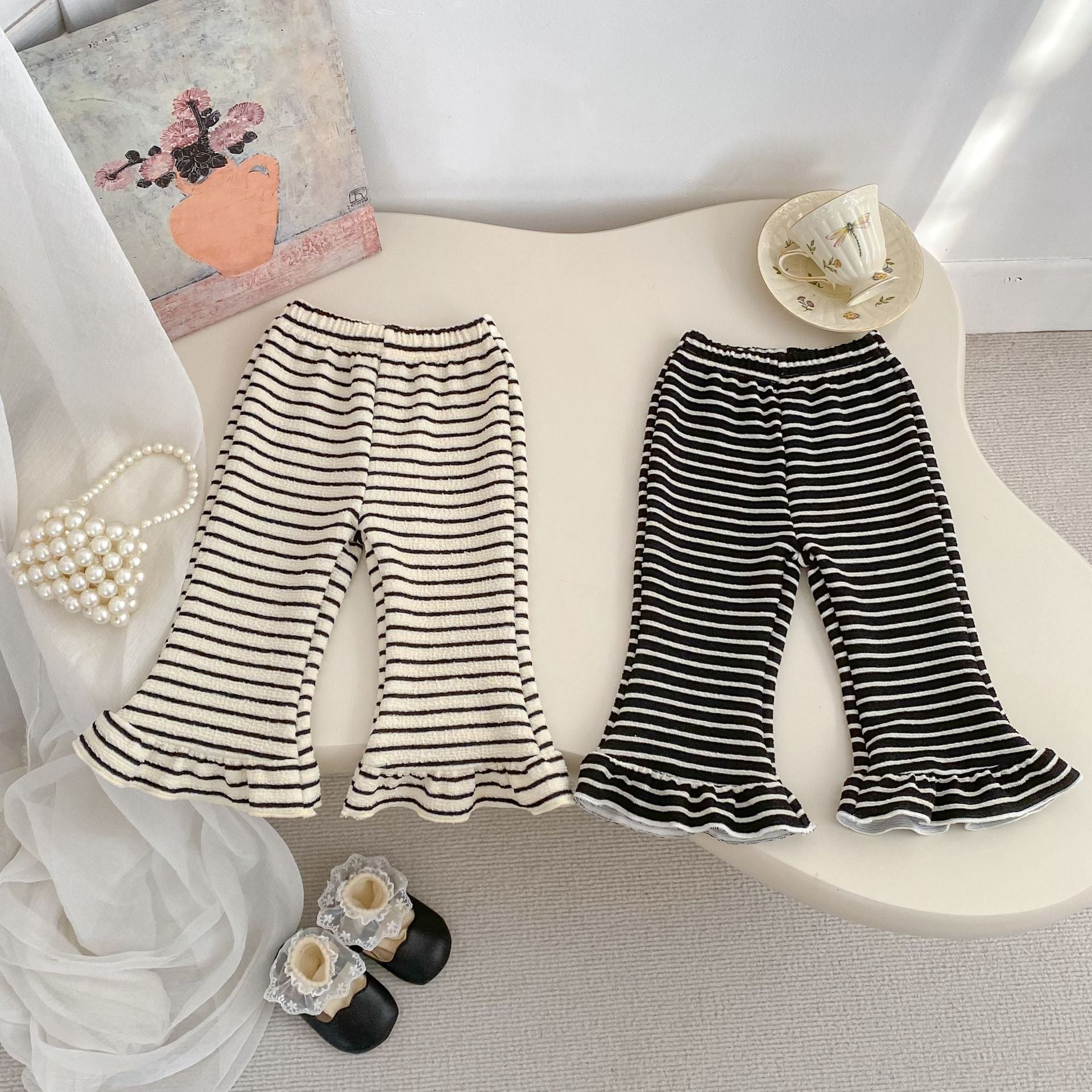 Spring Baby Kids Girls Long Sleeves Casual Cardigan and Striped Pants Knitted Clothing Set, MyKids-USA®, Baby & Toddler Outfits, MyKids-USA -  -  -  -  -  -  - .