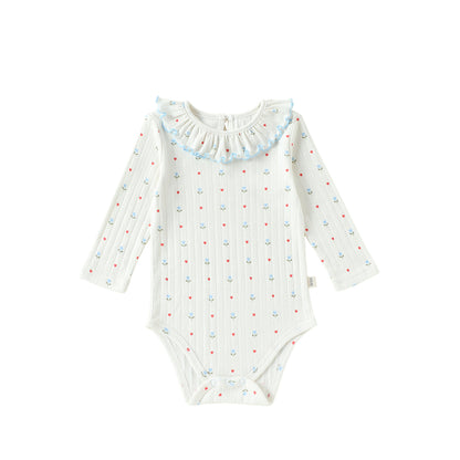 MyKids-USA® Autumn Arrival Baby Kids Girls Princess Long Sleeves Hearts Pattern Bodysuit