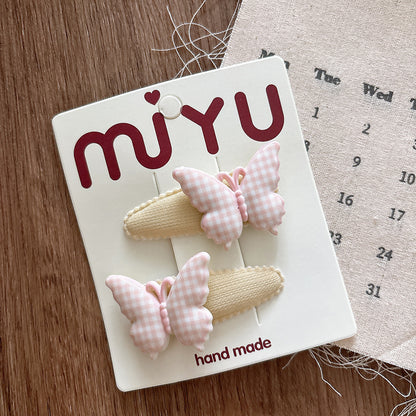 Collection of 2 Versatile Butterfly Pattern Hair Clips, MyKids-USA®, Hair Pins, Claws & Clips, MyKids-USA - Size/Age - Average Size (0-12Y） - Color - Light Pink -  -  - TR2601061446-B.