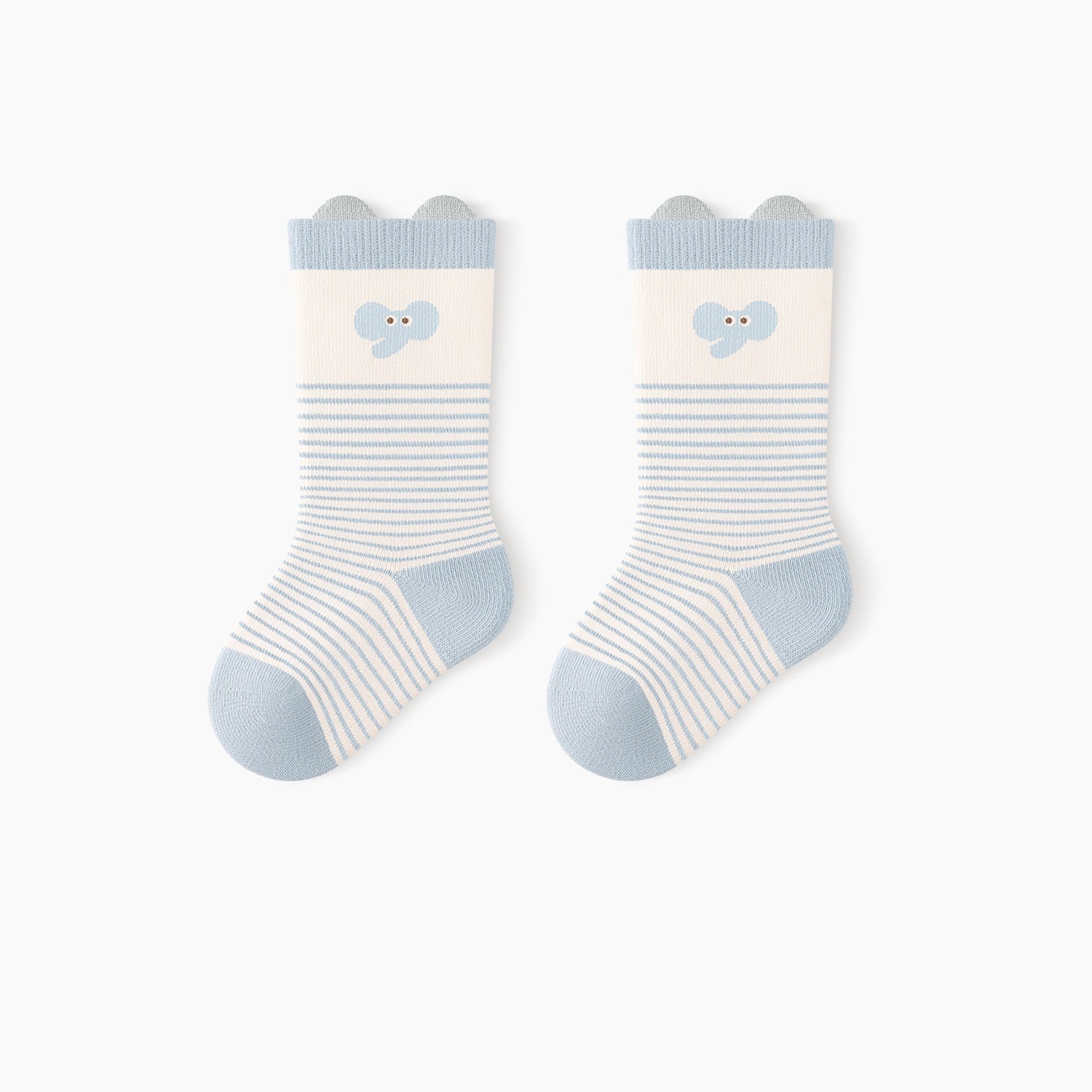 Autumn and Spring Baby Unisex Breathable Striped and Cartoon Pattern Socks, MyKids-USA®, Baby & Toddler Socks & Tights, MyKids-USA - Size/Age - XS (0-6M) - Color - Blue -  -  - TR2601072056-A.
