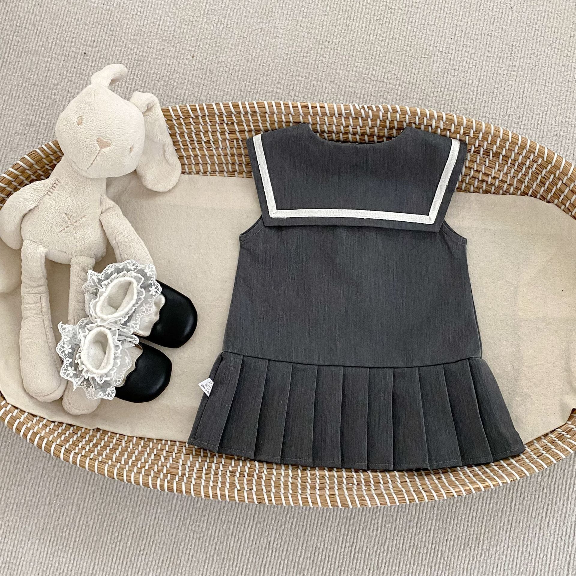 Autumn and Spring Baby Kids Girls Long Sleeves Solid Color Top and Sleeveless Preppy Dress Clothing Set, MyKids-USA®, Baby & Toddler Outfits, MyKids-USA -  -  -  -  -  -  - .