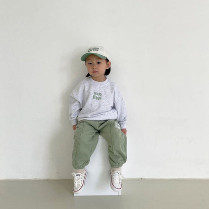 MyKids-USA® Autumn Baby Kids Unisex Long Sleeves Letters Pattern Sweatshirt and Pants Clothing Set