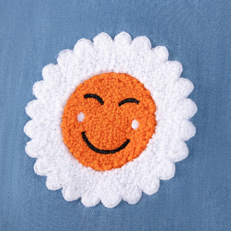 Summer Arrival Cartoon Pattern Fly Sleeves Single Breasted Denim Dress for Stylish Girls, MyKids-USA®, Baby & Toddler Dresses, MyKids-USA -  -  -  -  -  -  - .