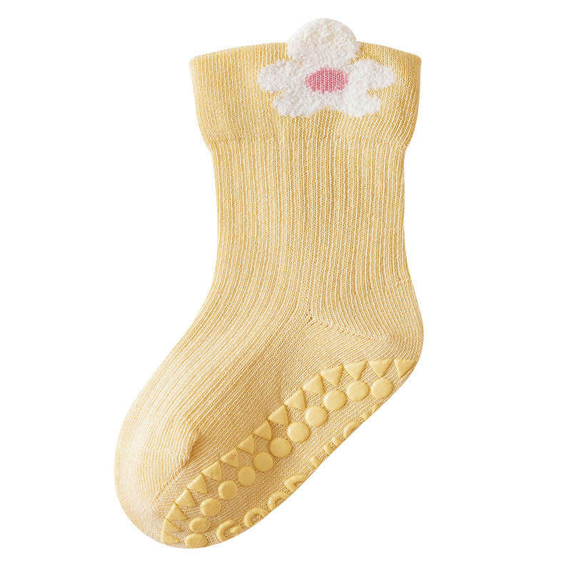 Autumn and Spring Baby Unisex Breathable Simple Letters and Cartoon Pattern Cute Socks, MyKids-USA®, Baby & Toddler Socks & Tights, MyKids-USA - Size/Age - S (0-1Y) - Color - Yellow -  -  - TR2511222314-F