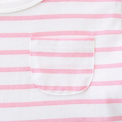 Summer Arrival Striped and Flowers Pattern Short Sleeves Color Patchwork Dress for Stylish Girls, MyKids-USA®, Baby & Toddler Dresses, MyKids-USA -  -  -  -  -  -  - 