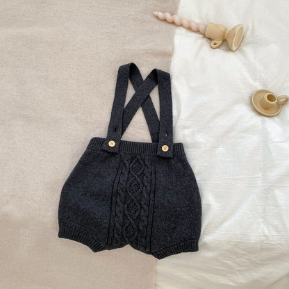Autumn Solid Color Knitted Overalls Quality