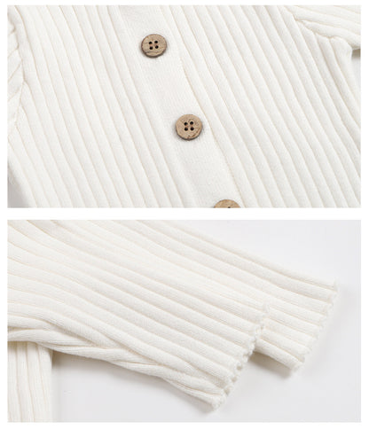 Hot Selling Autumn Baby Kids Long Sleeves Solid Color Single Breasted Rompers