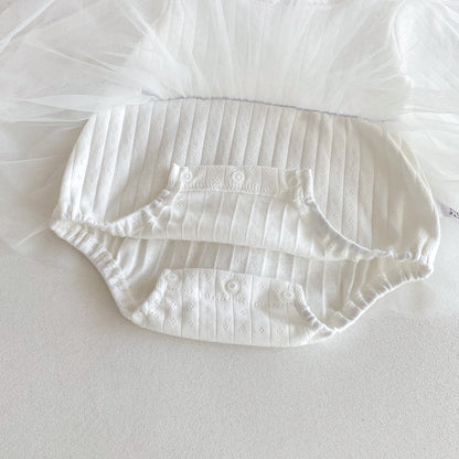 Autumn Arrival Baby Girls Long Sleeves Beige Onesies with Tulle Decoration, MyKids-USA®, Baby & Toddler Dresses, MyKids-USA -  -  -  -  -  -  - 