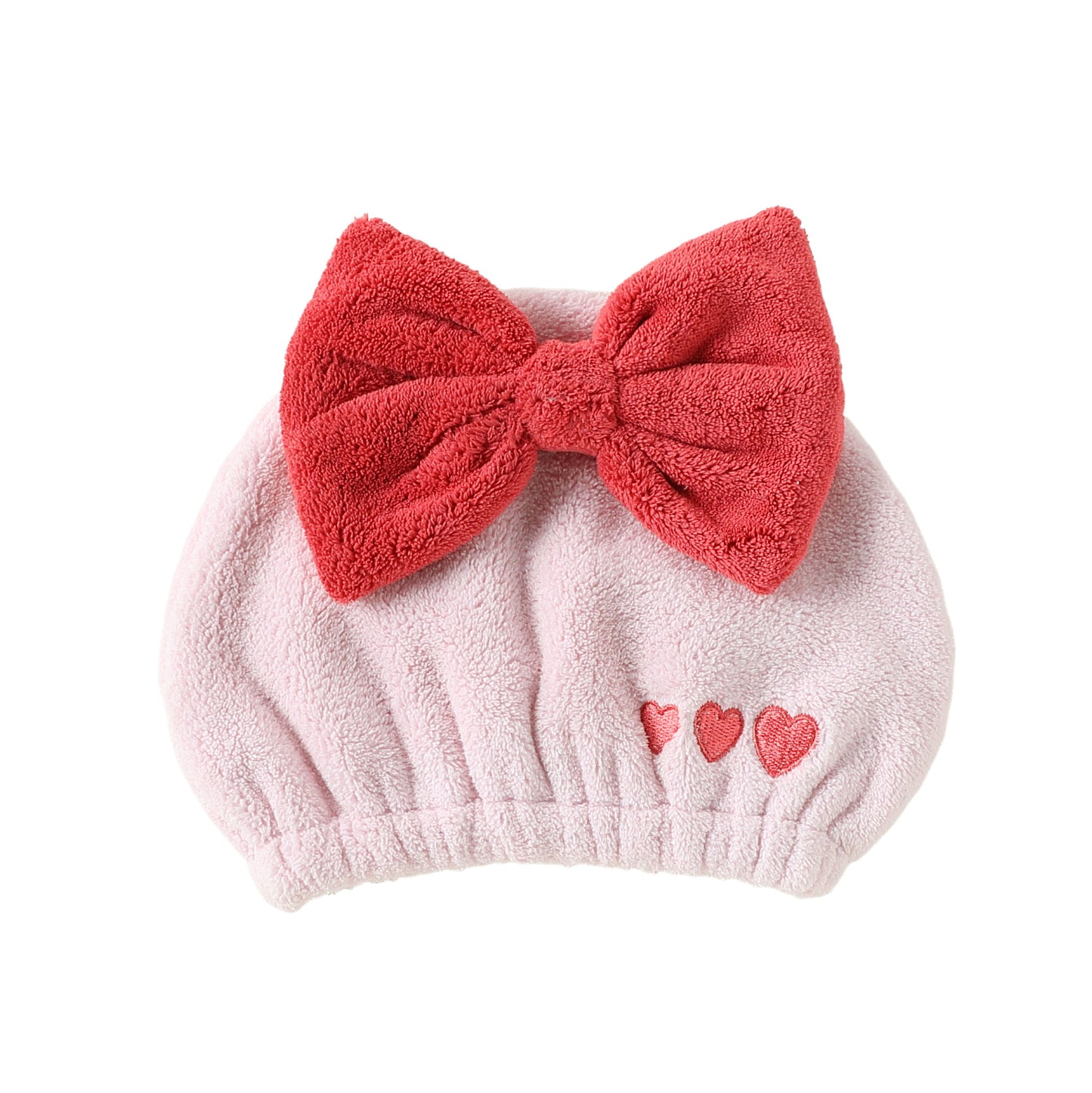 Cute Bow Fast-Absorb Drying Cap for Girls, MyKids-USA®, Hair Pins, Claws & Clips, MyKids-USA - Size/Age - S (1-3Y) - Color - Red -  -  - TR2506012314-F.
