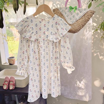 Arrival Autumn Girls Cute Flowers Pattern Long Sleeves Dress, MyKids-USA®, Baby & Toddler Dresses, MyKids-USA -  -  -  -  -  -  - 