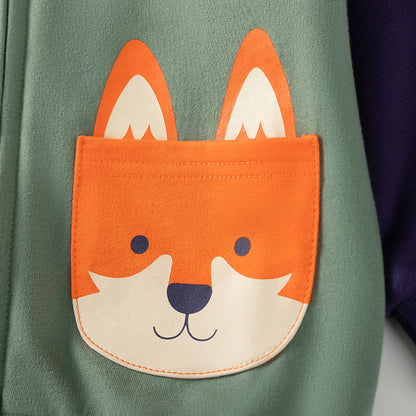 Winter and Autumn Boys Animals Cartoon Pattern Long Sleeves Zip-up Hooded Coat, MyKids-USA®, Puffer Jackets, MyKids-USA -  -  -  -  -  -  - 