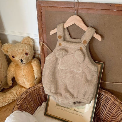 Arrival Autumn and Spring Baby Unisex Simple Solid Color Fluffy Sleeveless Bodysuit, MyKids-USA®, Baby One-Pieces, MyKids-USA - Size/Age - 66 (3-6M) - Color - Coffee -  -  - TR2601071106-B.