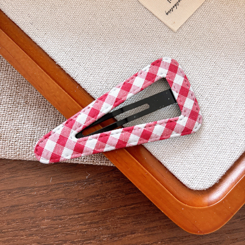 Arrival Versatile Hollow-out Shape Plaid Pattern Hair Clips, MyKids-USA®, Hair Pins, Claws & Clips, MyKids-USA - Size/Age - Average Size (0-12Y） - Color - Red -  -  - TR2602261950-C.