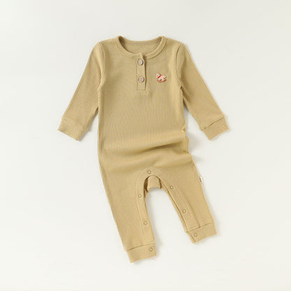 Spring Arrival Baby Unisex Long Sleeves Cartoon Horse Pattern Rompers, MyKids-USA®, Baby One-Pieces, MyKids-USA - Size/Age - 66 (3-6M) - Color - Yellow -  -  - TR2602021414-F.