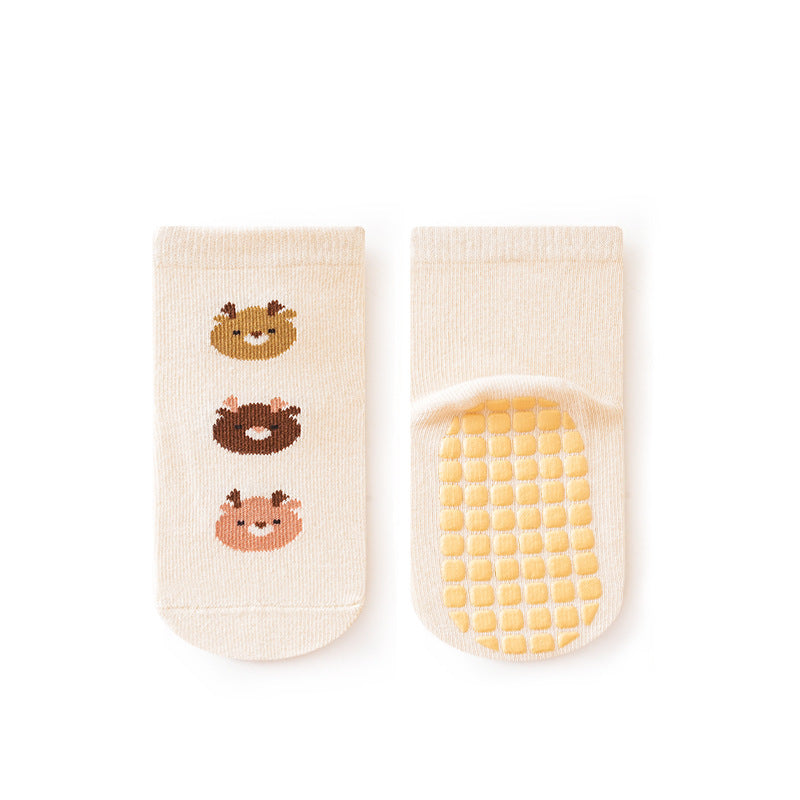Baby Unisex Breathable Comfy Cartoon Socks Non-Slip, MyKids-USA®, Baby & Toddler Socks & Tights, MyKids-USA - Size/Age - S (0-1Y) - Color - Ivory -  -  - TR2311221450-H