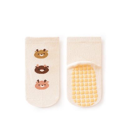 Baby Unisex Breathable Comfy Cartoon Socks Non-Slip, MyKids-USA®, Baby & Toddler Socks & Tights, MyKids-USA - Size/Age - S (0-1Y) - Color - Ivory -  -  - TR2311221450-H
